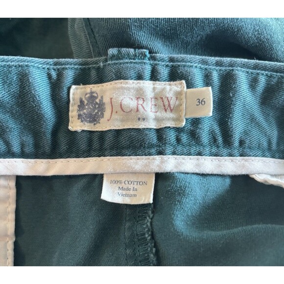 J Crew Shorts Green 100% Cotton Flat Front Casual Preppy Chino Shorts Men’s 36 - Picture 5 of 6